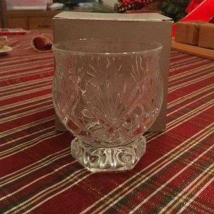 Glass candle holder